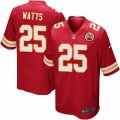 Kansas City Chiefs #25 Armani Watts Game Red Team Color NFL Jersey