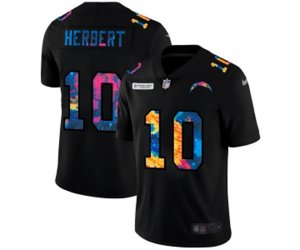 Los Angeles Chargers #10 Justin Herbert Multi-Color Black 2020 NFL Crucial Catch Vapor Untouchable Limited Jersey