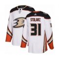 Anaheim Ducks #31 Anthony Stolarz Authentic White Away Hockey Jersey