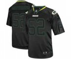 Green Bay Packers #52 Clay Matthews Elite Lights Out Black Football Jersey
