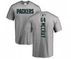 Green Bay Packers #64 Justin McCray Ash Backer T-Shirt