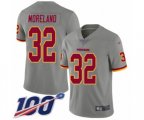 Washington Redskins #32 Jimmy Moreland Limited Gray Inverted Legend 100th Season Football Jersey