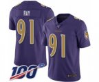 Baltimore Ravens #91 Shane Ray Limited Purple Rush Vapor Untouchable 100th Season Football Jersey
