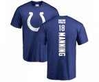 Indianapolis Colts #18 Peyton Manning Royal Blue Backer T-Shirt