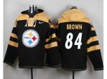Pittsburgh Steelers #84 Antonio Brown Black Player Pullover NFL Hoodie