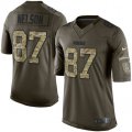Green Bay Packers #87 Jordy Nelson Elite Green Salute to Service NFL Jersey