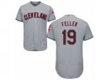Cleveland Indians #19 Bob Feller Grey Flexbase Authentic Collection MLB Jersey