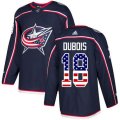 Columbus Blue Jackets #18 Pierre-Luc Dubois Authentic Navy Blue USA Flag Fashion NHL Jersey