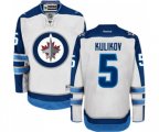Winnipeg Jets #5 Dmitry Kulikov Authentic White Away NHL Jersey