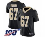New Orleans Saints #67 Larry Warford Black Team Color Vapor Untouchable Limited Player 100th Season Football Jersey