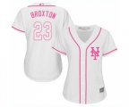 Women's New York Mets #23 Keon Broxton Authentic White Fashion Cool Base Baseball Jersey