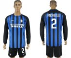 2017-18 Inter Milan 2 ANDREOLLI Home Long Sleeve Soccer Jersey