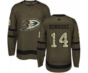 Anaheim Ducks #14 Adam Henrique Authentic Green Salute to Service Hockey Jersey