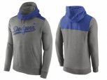 Los Angeles Dodgers Nike Gray Cooperstown Collection Hybrid Pullover Hoodie