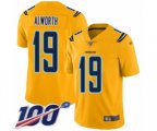 Los Angeles Chargers #19 Lance Alworth Limited Gold Inverted Legend 100th Season Football Jersey