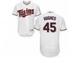 Minnesota Twins #45 Phil Hughes White Flexbase Authentic Collection MLB Jersey