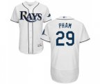 Tampa Bay Rays #29 Tommy Pham Home White Home Flex Base Authentic Collection Baseball Jersey