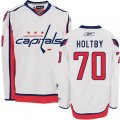 Washington Capitals #70 Braden Holtby Authentic White Away NHL Jersey