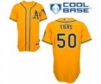 Oakland Athletics Mike Fiers Replica Gold Alternate 2 Cool Base Baseball Player Jersey