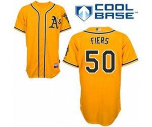 Oakland Athletics Mike Fiers Replica Gold Alternate 2 Cool Base Baseball Player Jersey