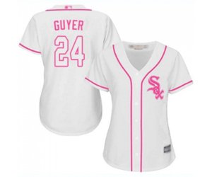 Women\'s Chicago White Sox #24 Brandon Guyer Replica White Fashion Cool Base Baseball Jersey