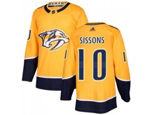 Nashville Predators #10 Colton Sissons Yellow Home Authentic Stitched NHL Jersey