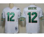 Miami Dolphins #12 Bob Griese White Throwback Jersey