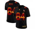 Minnesota Vikings #84 Randy Moss Black Red Orange Stripe Vapor Limited NFL Jersey