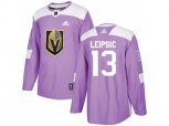 Vegas Golden Knights #13 Brendan Leipsic Purple Authentic Fights Cancer Stitched NHL Jersey