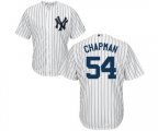 New York Yankees #54 Aroldis Chapman Replica White Home Baseball Jersey
