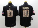 New York Giants #10 Eli Manning black Salute to Service Jerseys(Limited)