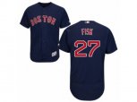 Boston Red Sox #27 Carlton Fisk Navy Blue Flexbase Authentic Collection MLB Jersey