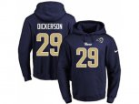 Los Angeles Rams #29 Eric Dickerson Navy Blue Name & Number Pullover NFL Hoodie