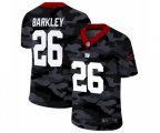 New York Giants #26 Saquon Barkley 2020 Black CAMO Vapor Untouchable Limited Stitched NFL Jersey