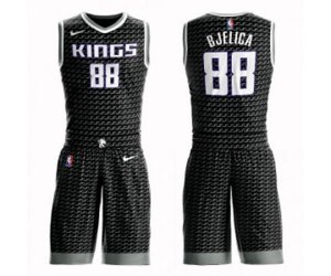 Sacramento Kings #88 Nemanja Bjelica Swingman Black Basketball Suit Jersey Statement Edition