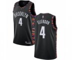 Brooklyn Nets #4 Henry Ellenson Authentic Black Basketball Jersey - 2018-19 City Edition