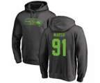 Seattle Seahawks #91 Cassius Marsh Ash One Color Pullover Hoodie