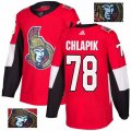 Ottawa Senators #78 Filip Chlapik Authentic Red Fashion Gold NHL Jersey