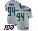 Seattle Seahawks #94 Ezekiel Ansah Grey Alternate Vapor Untouchable Limited Player 100th Season Football Jersey
