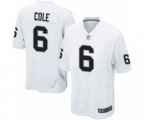 Oakland Raiders #6 A.J. Cole Game White Football Jersey