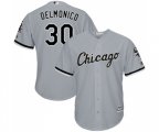 Chicago White Sox #30 Nicky Delmonico Replica Grey Road Cool Base Baseball Jersey