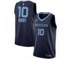 Memphis Grizzlies #10 Mike Bibby Authentic Navy Blue Finished Basketball Jersey - Icon Edition