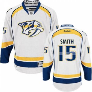 Nashville Predators #15 Craig Smith Authentic White Away NHL Jersey