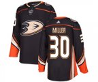 Anaheim Ducks #30 Ryan Miller Authentic Black Home Hockey Jersey