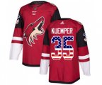 Arizona Coyotes #35 Darcy Kuemper Authentic Red USA Flag Fashion Hockey Jersey