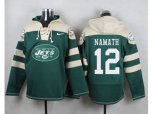 New York Jets #12 Joe Namath Green Player Pullover NFL Hoodie