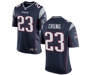 New England Patriots #23 Patrick Chung Game Navy Blue Team Color Football Jersey