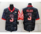 Denver Broncos #3 Russell Wilson Camo Salute To Serve USA Flag Limited Jersey