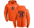 Houston Astros #15 Carlos Beltran Orange RBI Pullover Hoodie