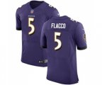 Baltimore Ravens #5 Joe Flacco Elite Purple Team Color Football Jersey